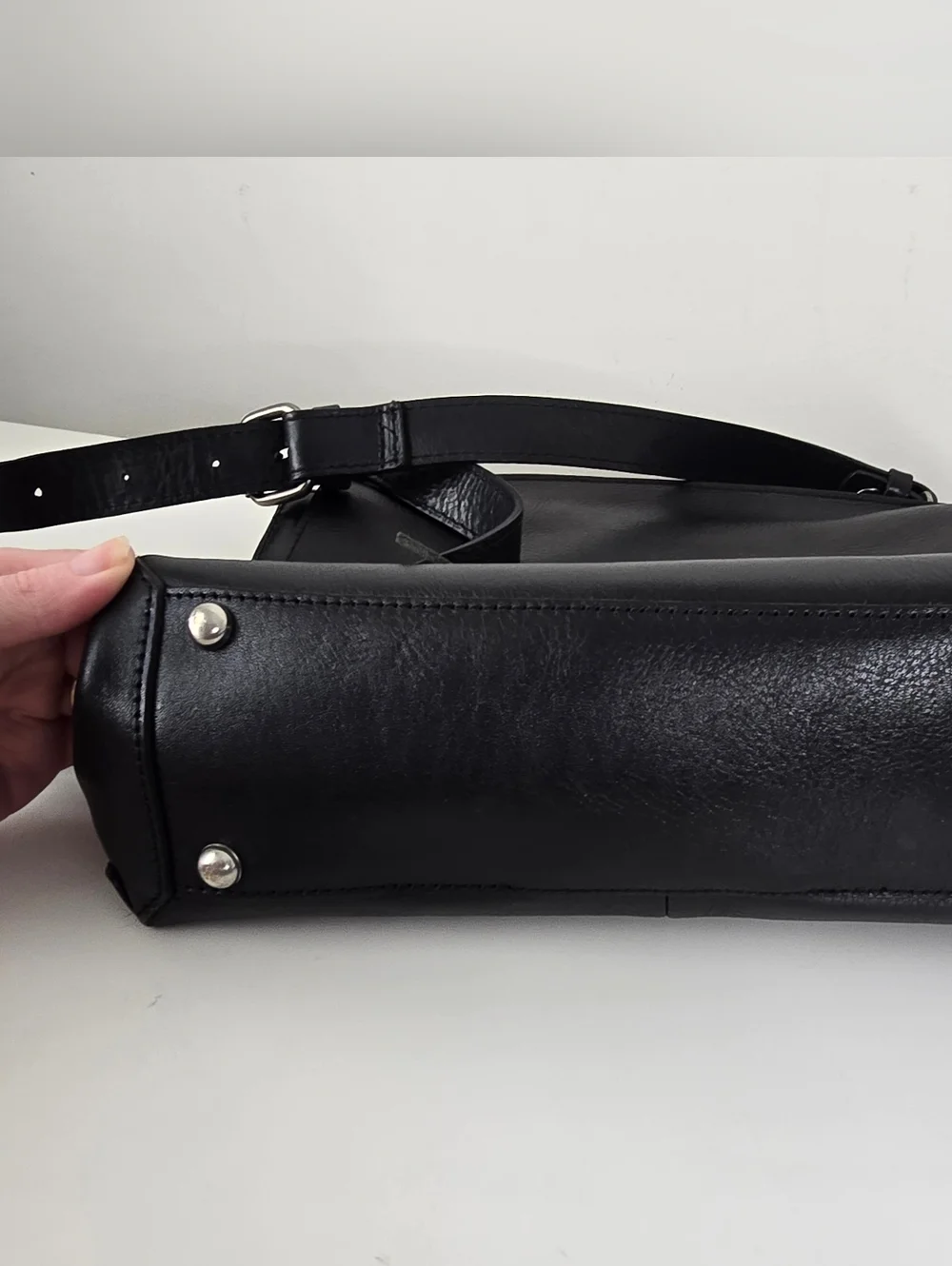 Patricia Nash Mollia Leather Top Handle Satchel Black Tassel